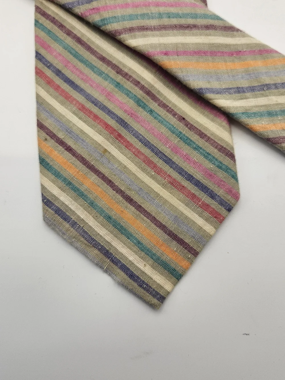 Cotton Striped Pastel Multicolor Men's Tie -By Pen West #4106